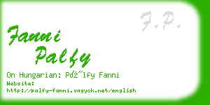 fanni palfy business card